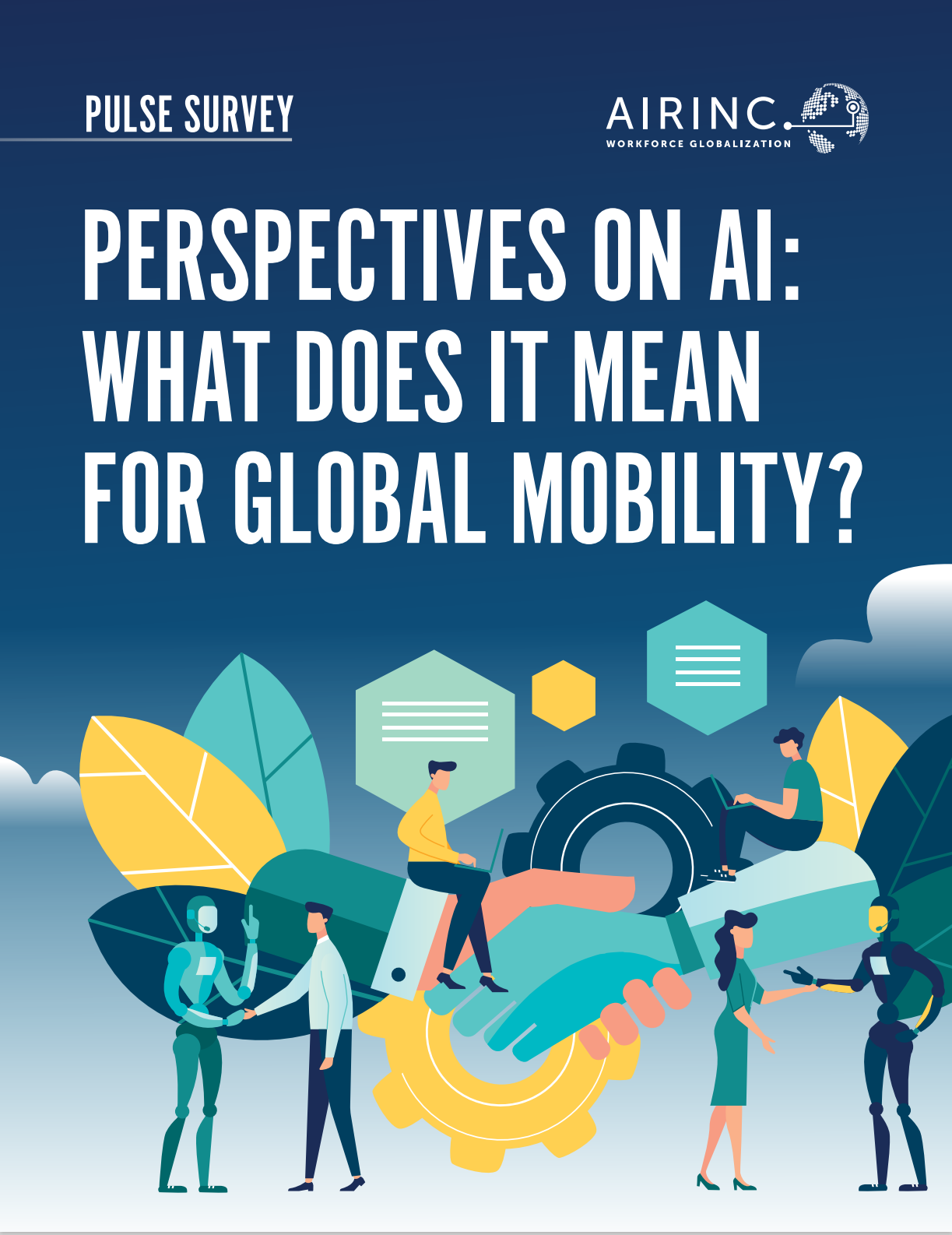 Pulsey Survey Cover; Perspectives on AI: What does it mean for global mobility?