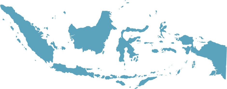 Indonesia country in blue