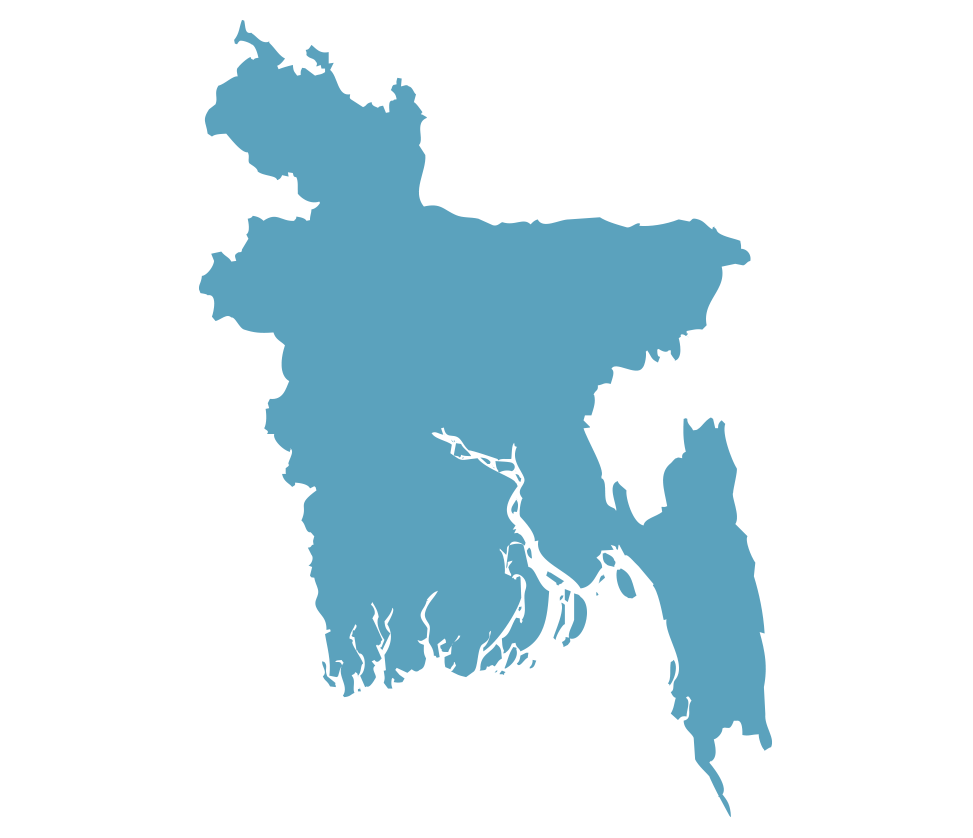 Bangladesh country in blue