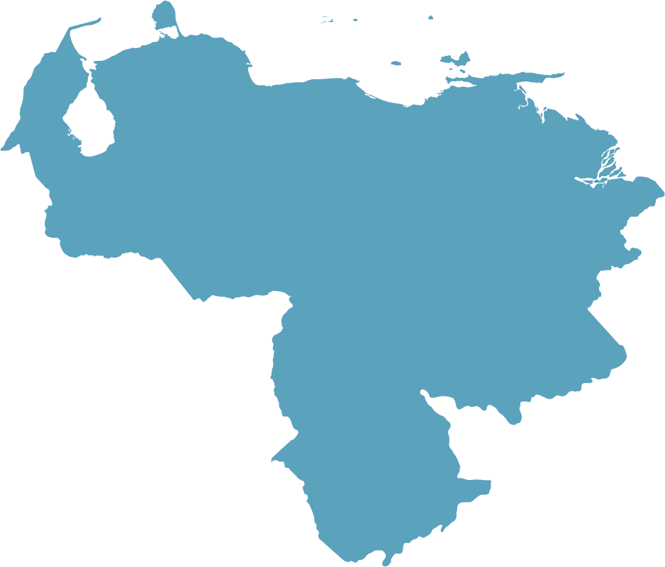 Venezuela country in blue