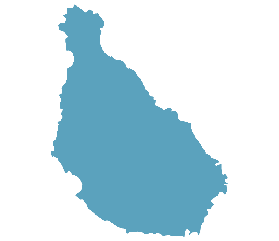 Cabo Verde country in blue
