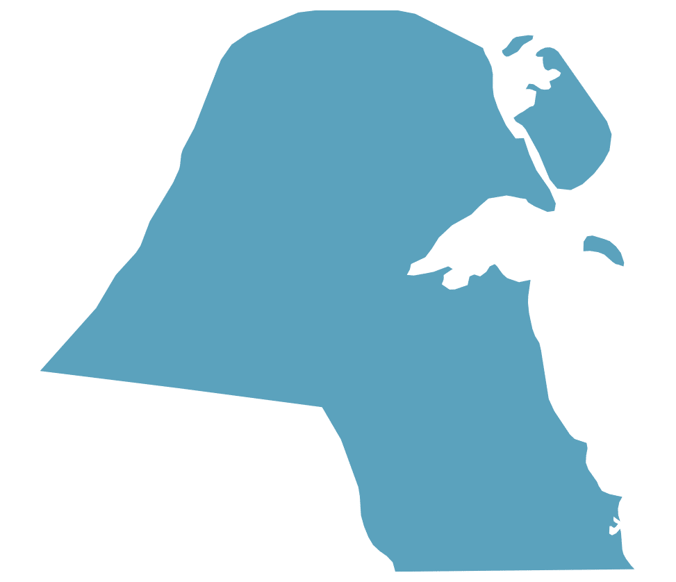 Kuwait country in blue