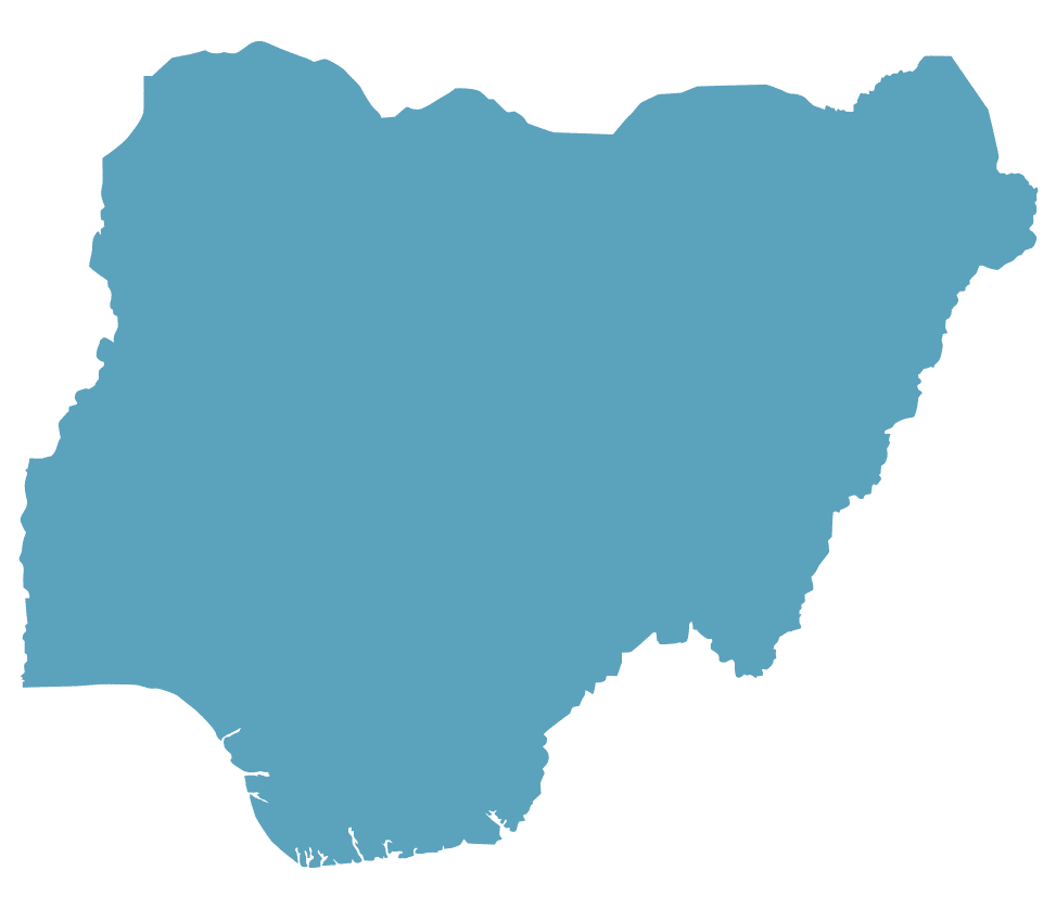 Nigeria country in blue