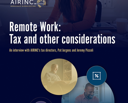 AIRINC Remote Work Tax and other considerations