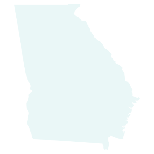 Georgia state in light blue
