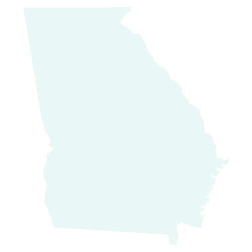 Georgia state in light blue