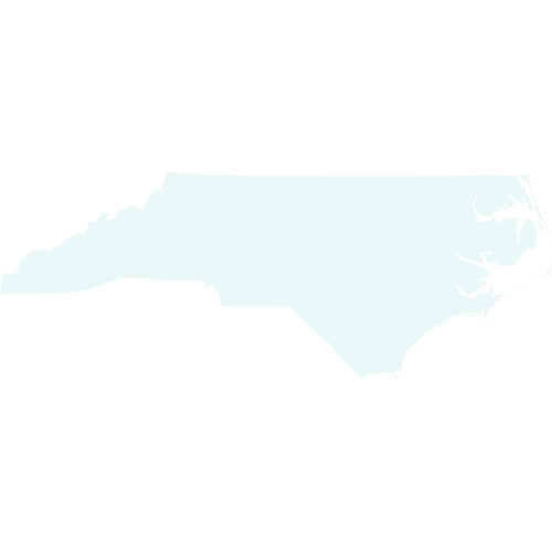 North Carolina state in light blue