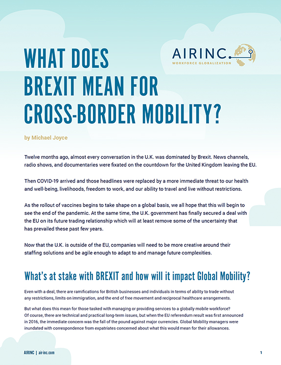 AIRINC what does brexit mean for cross-border mobility